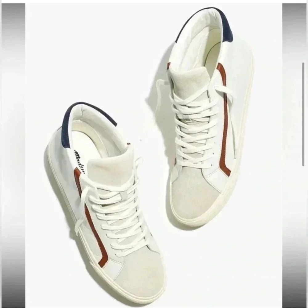 Madewell Sidewalk Leather sneakers size 8 women 6.5 men - Picture 2 of 12